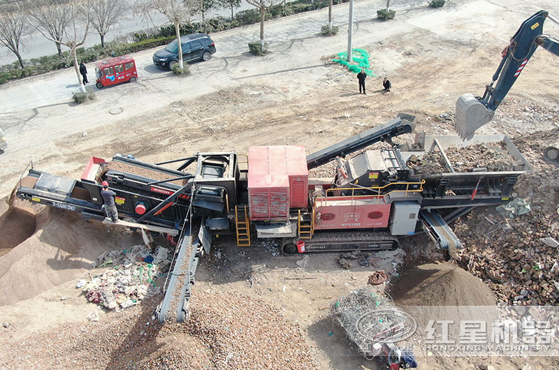 建筑垃圾移動破碎現(xiàn)場 建筑垃圾移動破碎現(xiàn)場